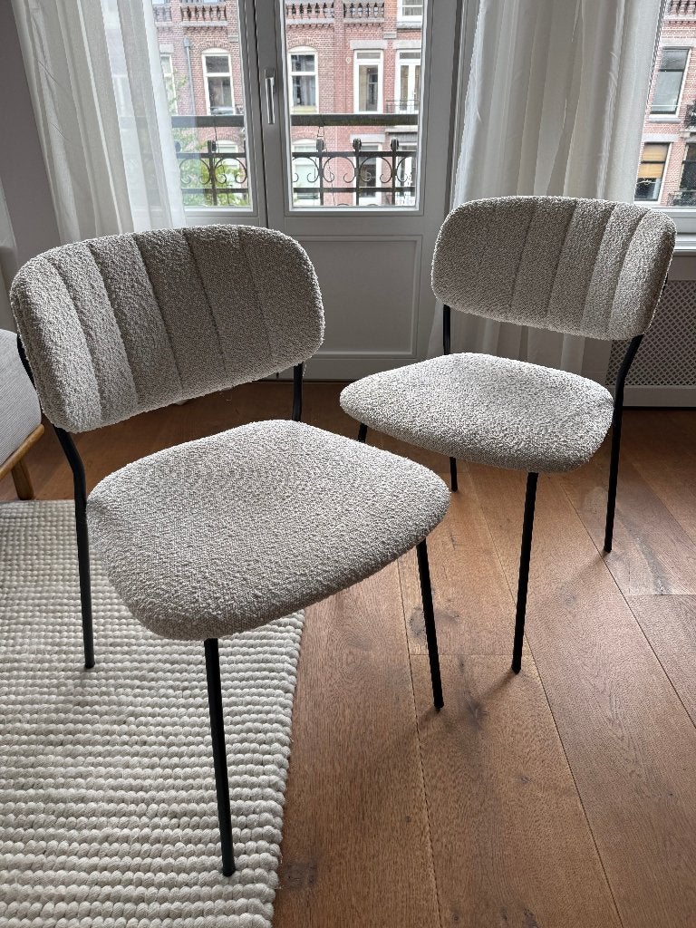 Housecraft Living Jolien Boucle - 2 Eetkamerstoelen, Ophalen, Gebruikt, Twee, Overige kleuren