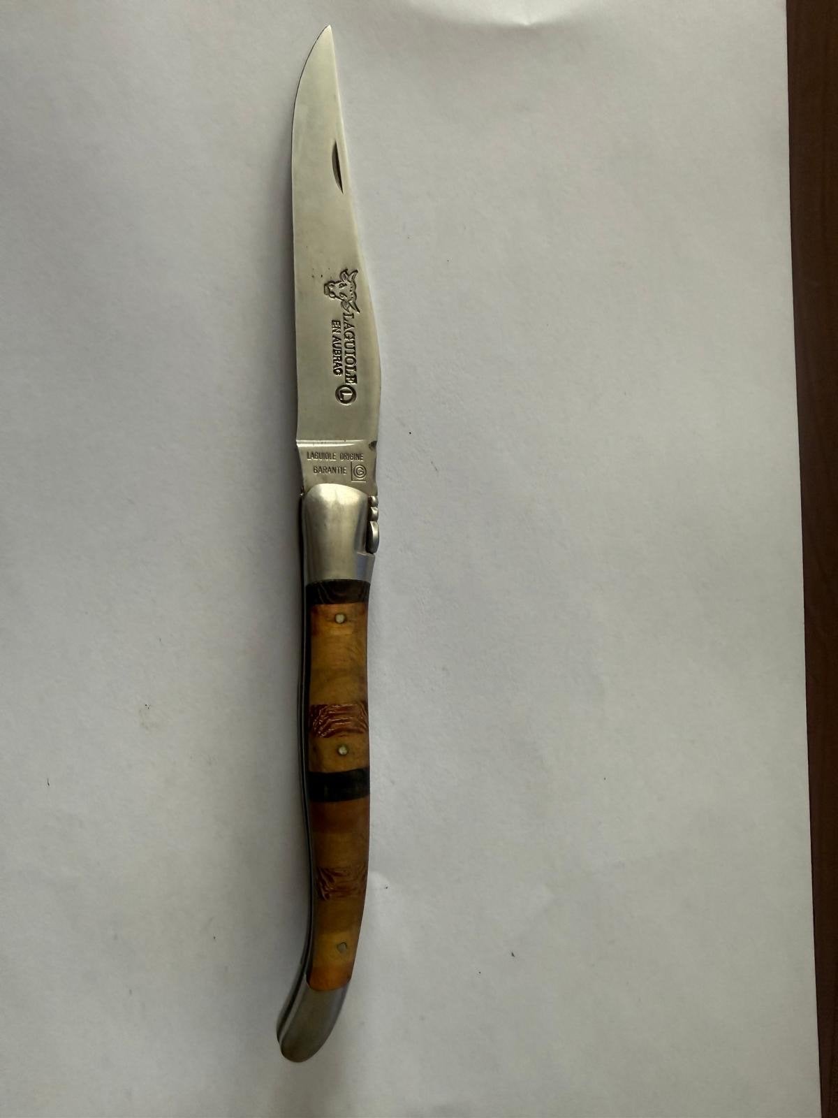Laguiole En Aubrac zakmes met houten handvat, Ophalen of Verzenden