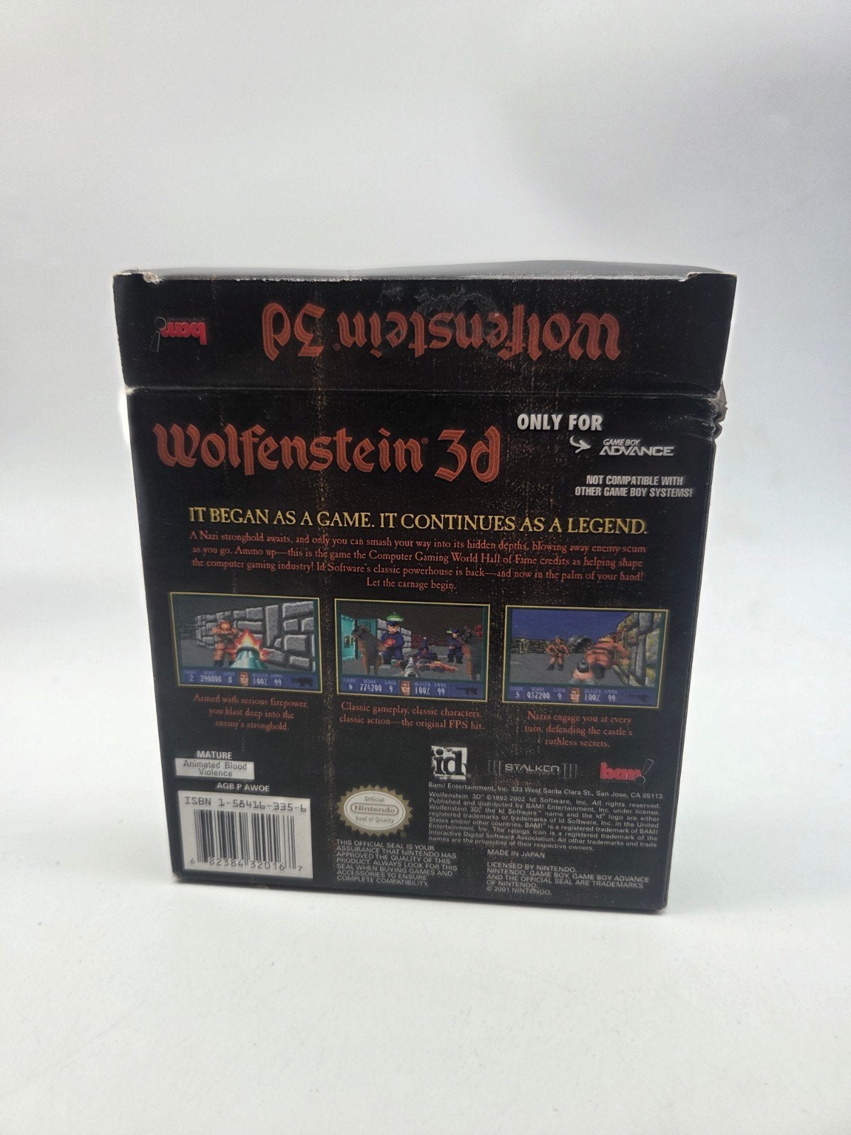 Wolfenstein 3D Game Boy Advance - Klassieke Shooter, Shooter, Niet van toepassing, 1 speler, Niet van toepassing