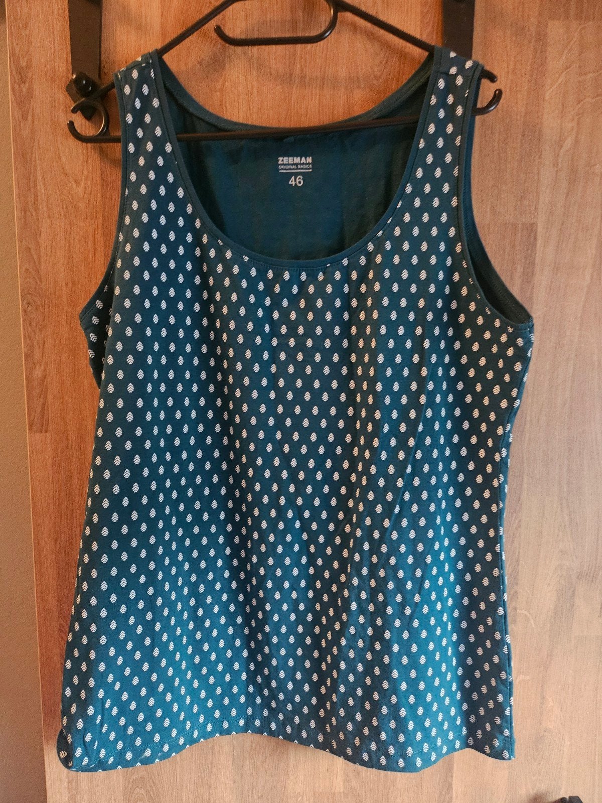 Zeeman mouwloze top met stippen, maat 46, Zeeman, Maat 46/48 (XL) of groter, Ophalen of Verzenden, Zonder mouw