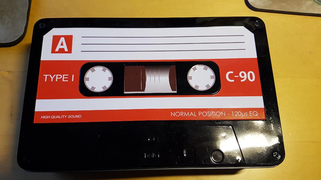 groot Retro cassette opberg blik, Ophalen of Verzenden, Huis en Inrichting