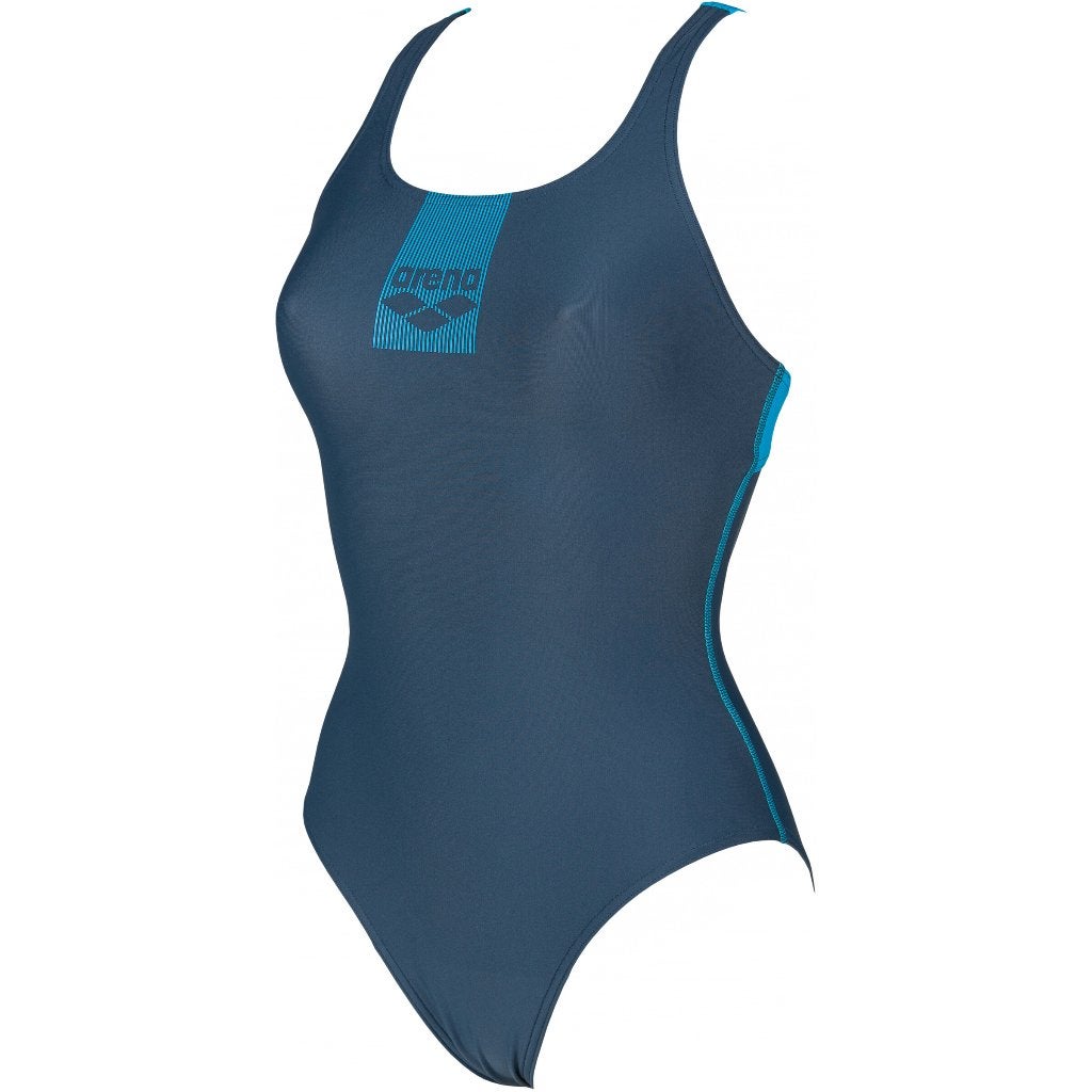 Nieuw Arena W Basics Badpak grijs met blauw, C.da Cisterna, 84/85 62029 Tolentino (MC) Italië, Blauw, Arena, Nieuw