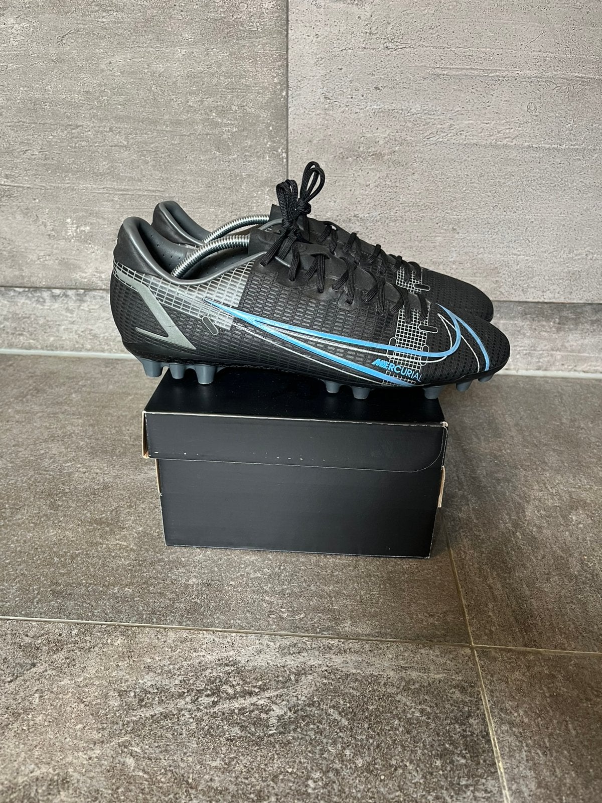 Nike Mercurial Vapor 14 AG voetbalschoenen Zwart | Maat 43, Ophalen of Verzenden, Zo goed als nieuw, Zwart