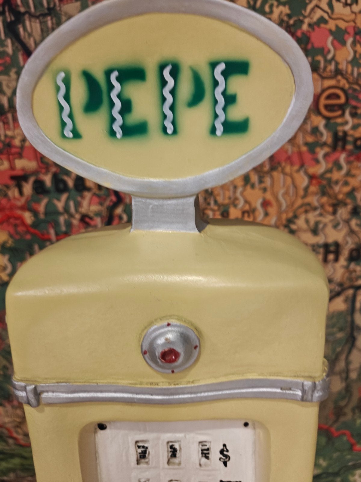 Prachtige oude  benzine pomp Fine Service 50 x 19 cm 
l, Ophalen of Verzenden