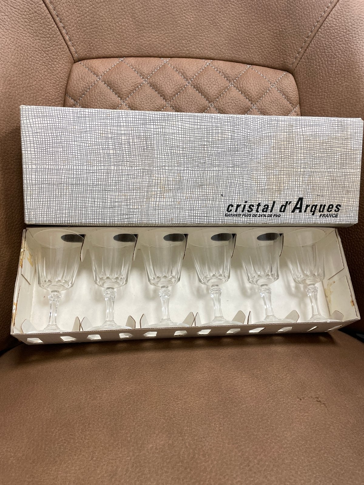 Cristal d'Arques Versailles 7 Bitterglazen Set van 6, Ophalen of Verzenden