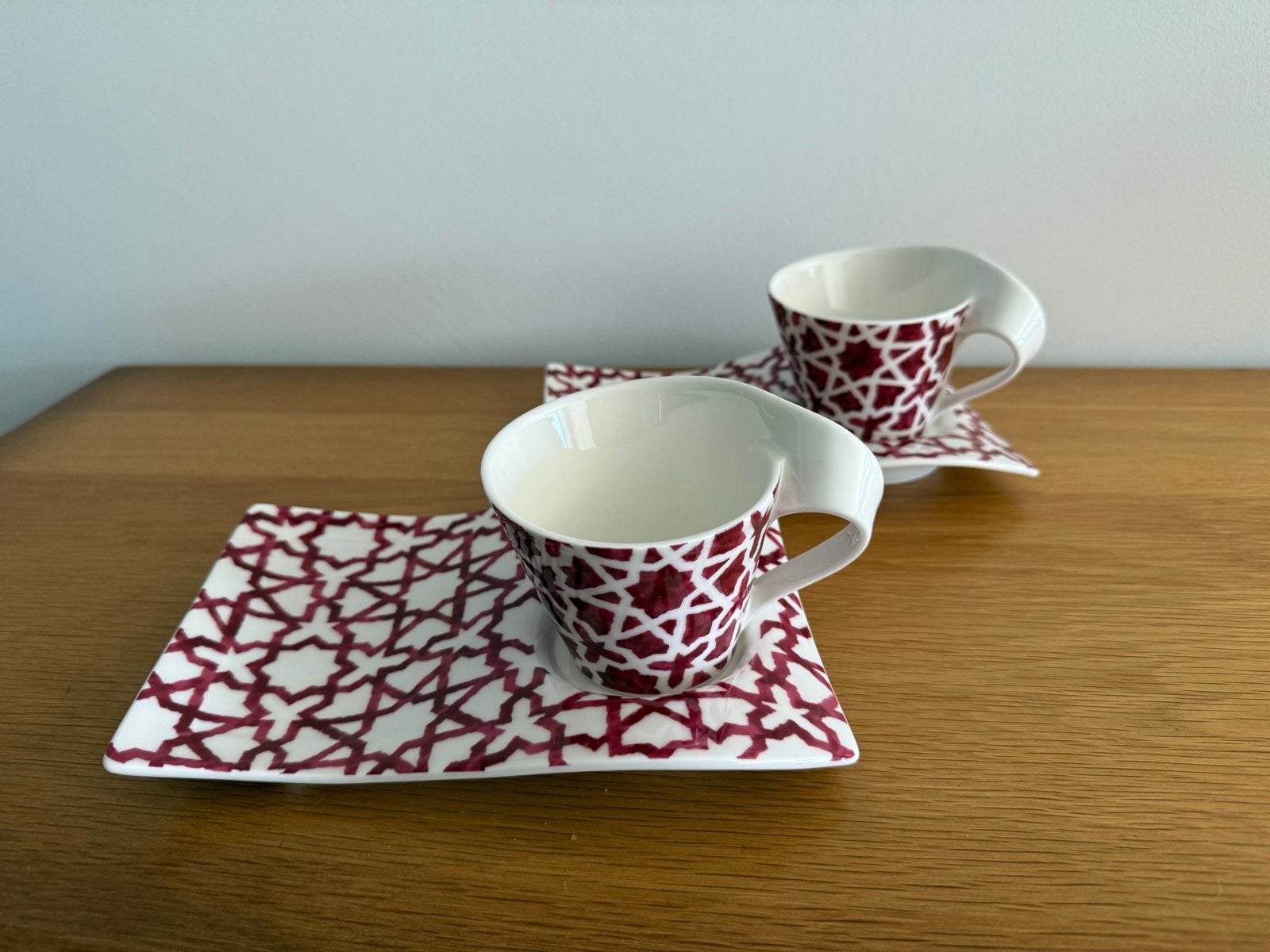 Villeroy & Boch NewWave Caffè Zaira 2 x koppen en schotels, Villeroy & Boch, Nieuw, Ophalen of Verzenden, Modern