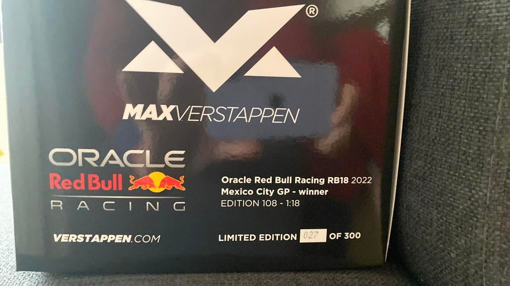 Max Verstappen minichamps 1:18 winner Mexico City 2022, Hobby en Vrije tijd, Modelauto's | 1:18, Ophalen of Verzenden, Nieuw, MiniChamps