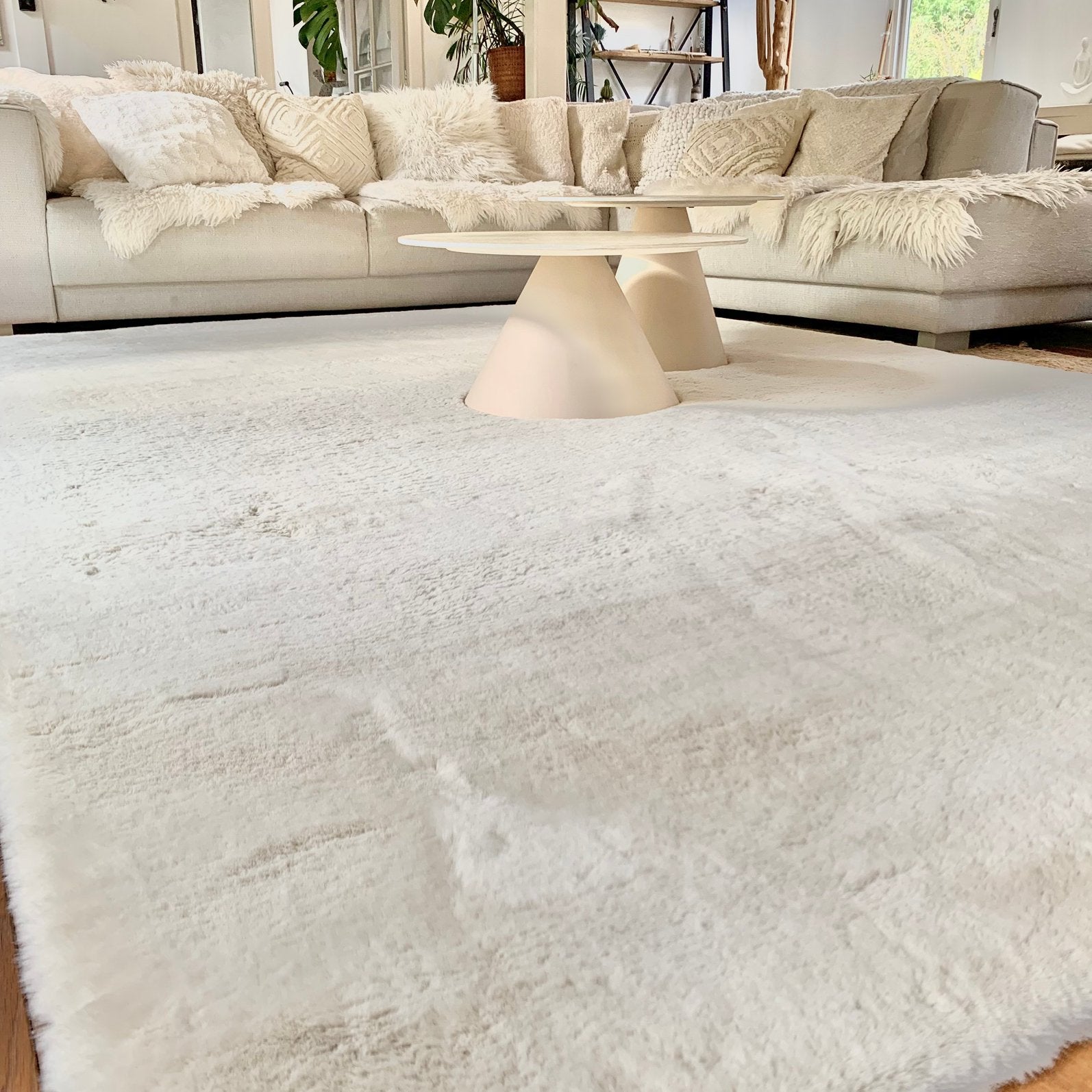 Comfy supreme xxl - Rabbit Shaggy vloerkleed - fotoshoot, Ophalen, 200 cm of meer, Beige, Rechthoekig