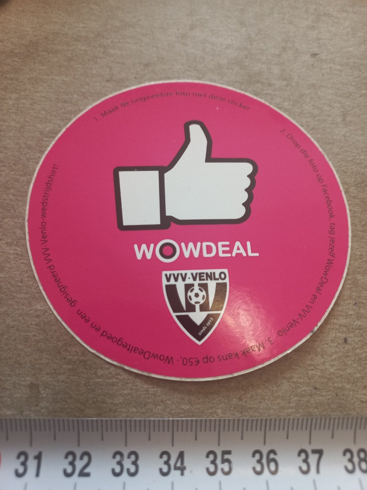VVV-Venlo WowDeal sticker - Maak kans op prijzen!, Ophalen of Verzenden, Zo goed als nieuw, Sport