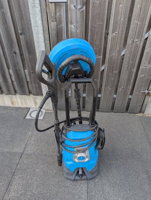 Krachtige GAMMA Hogedrukreiniger HDR-130 incl. accessoires, Ophalen, Gebruikt, Elektrisch, Gamma