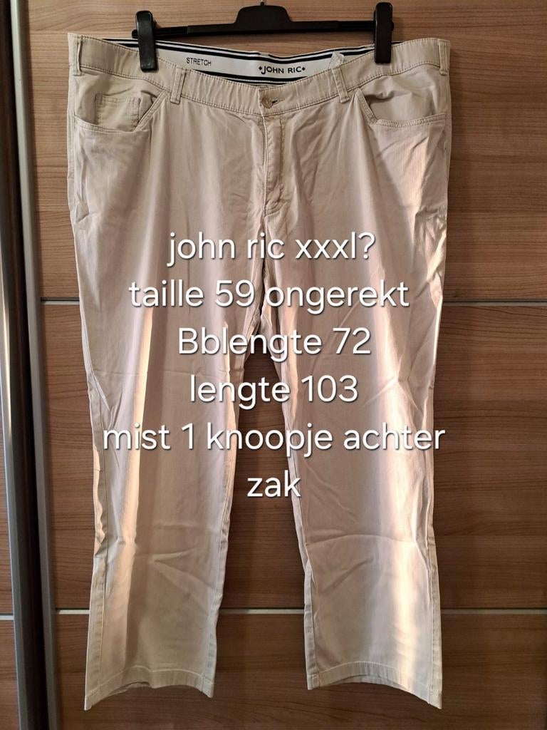 John ric broek heren xxxl? Zie afmetingen en maatlabel, Kleding | Heren, Broeken en Pantalons, John ric, Beige, Overige maten