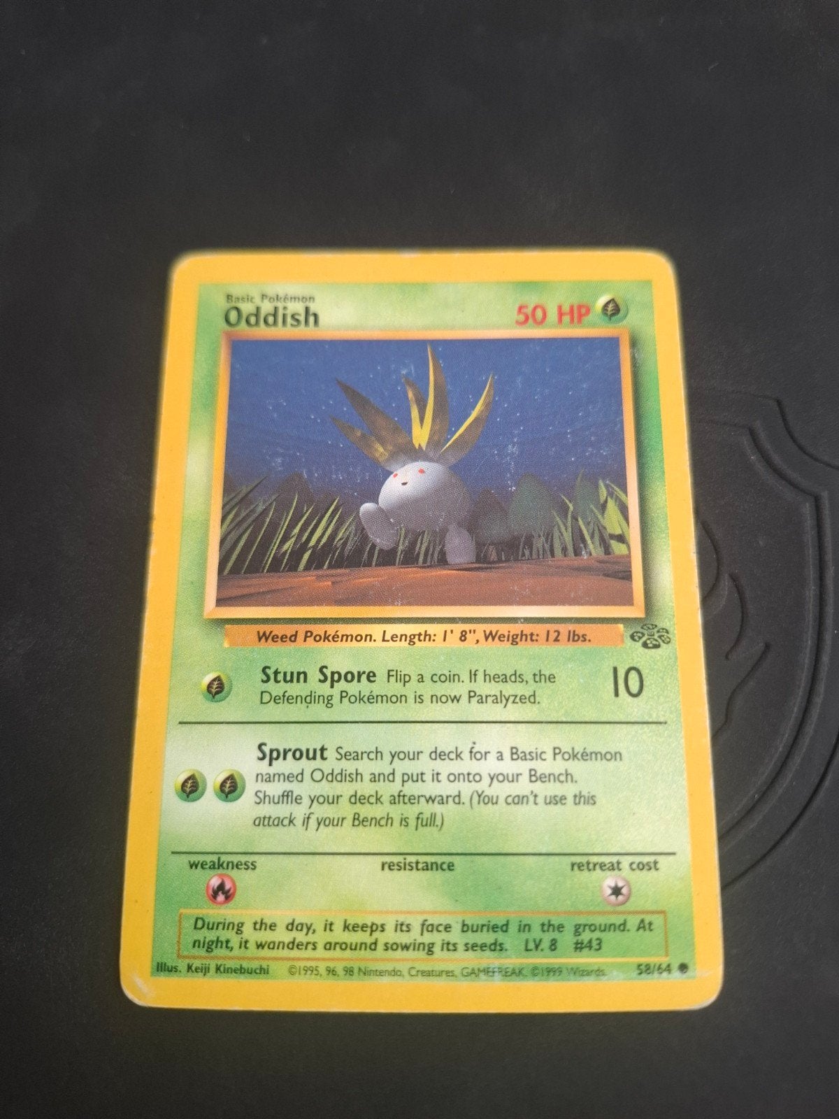 Pokémon Kaart Oddish 58/64 Jungle Set LV.8, Hobby en Vrije tijd, Verzamelkaartspellen | Pokémon, Ophalen of Verzenden, Gebruikt