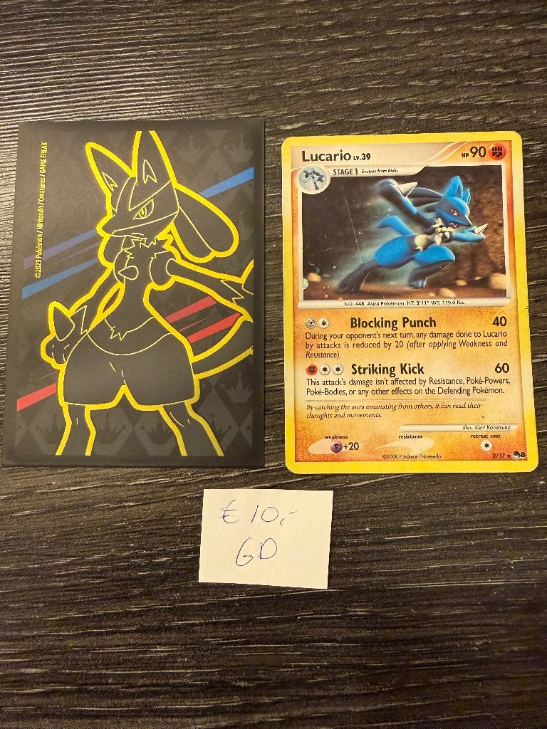 Lucario lv. 39 2008 2/17, Ophalen of Verzenden, Gebruikt, Losse kaart