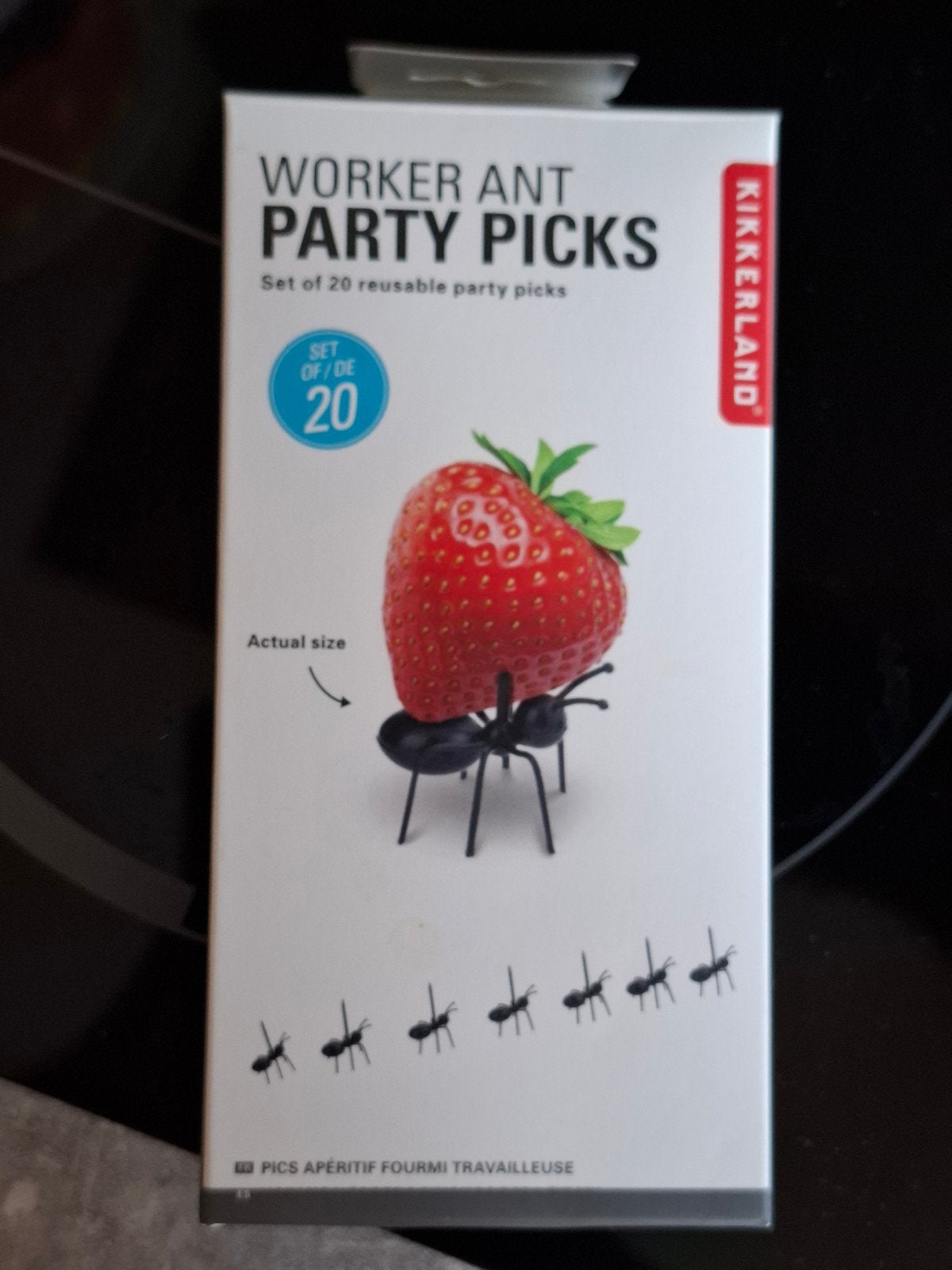 Kikkerland Worker Ant Party Picks - Set van 20, Overige typen, Kunststof, Nieuw, Ophalen of Verzenden