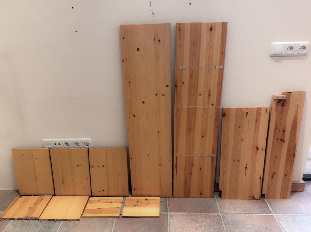 partij grenen planken, Doe-het-zelf en Verbouw, Hout en Planken, Ophalen, Gebruikt, Minder dan 25 mm, Grenen