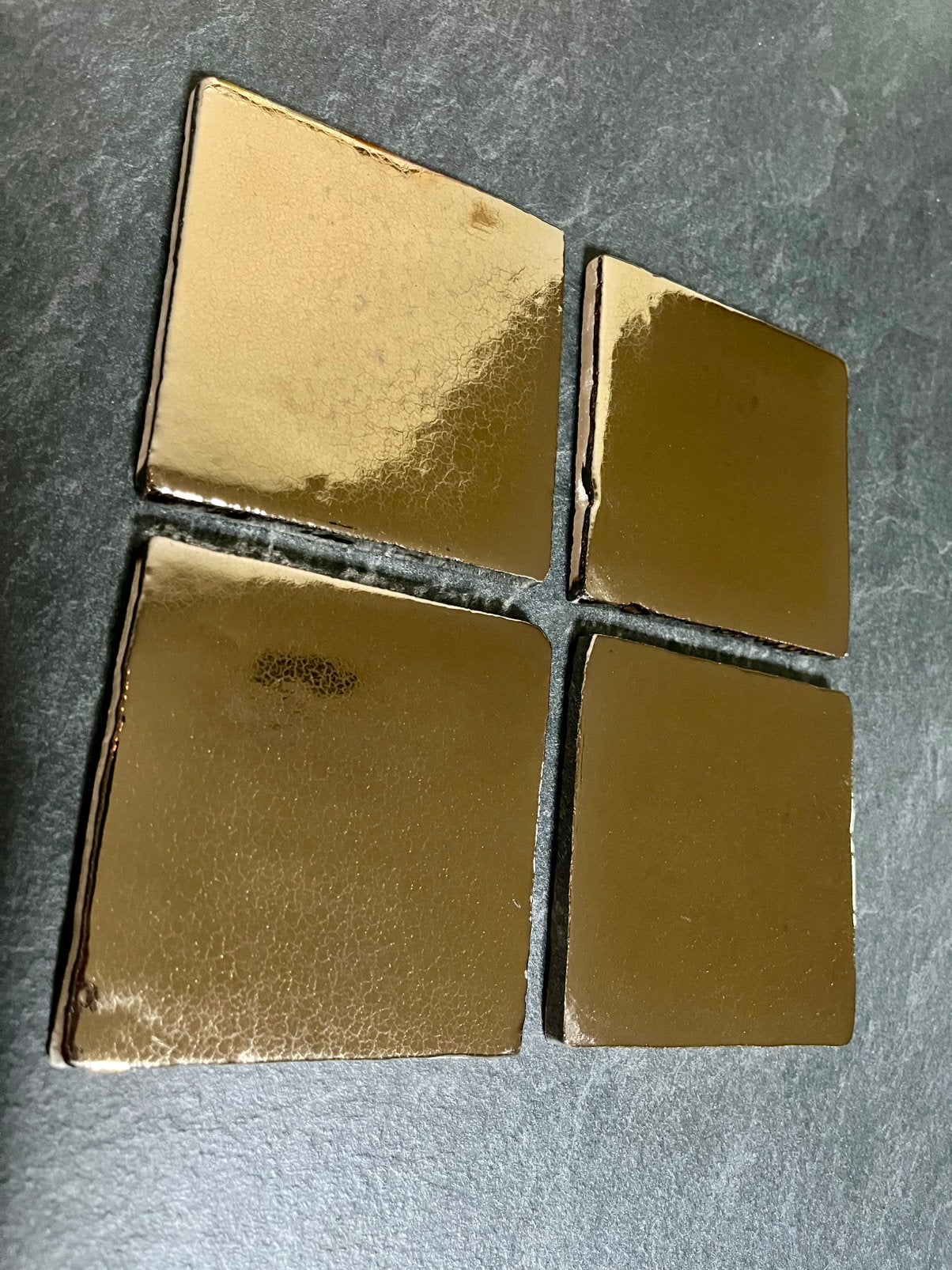 Gouden tegeltjes 10x10, Ophalen of Verzenden, Zo goed als nieuw