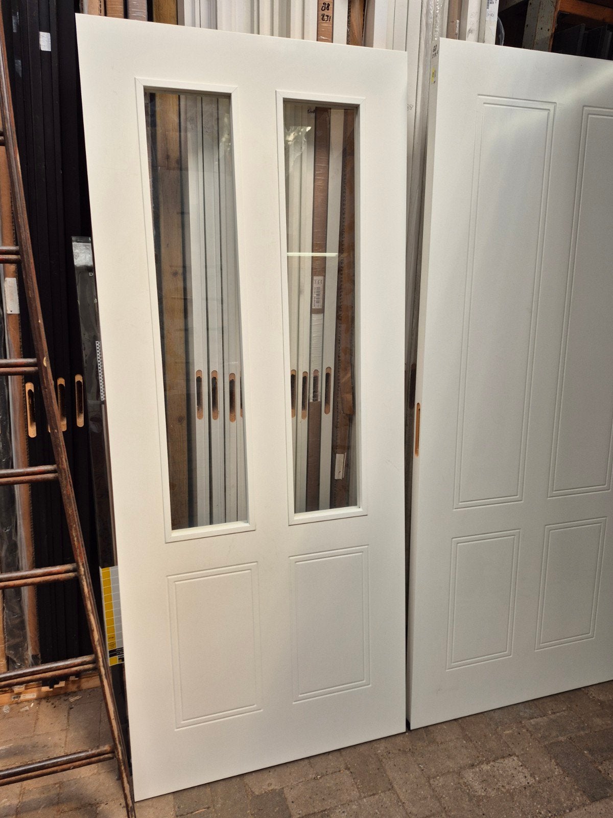 88x211,5cm binnendeur stomp ral9010 incl blank glas, Doe-het-zelf en Verbouw, Deuren en Horren, Ophalen, 80 tot 100 cm, ., Binnendeur
