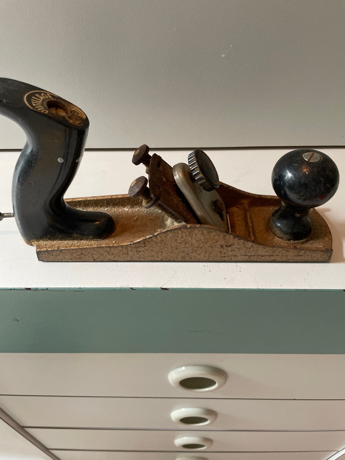 Vintage metalen schaaf - Outilage, Antiek en Kunst, Ophalen