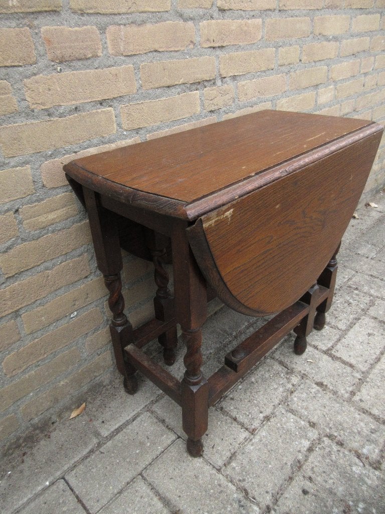 Eiken hangoor tafel bijzettafel, Antiek en Kunst, Ophalen