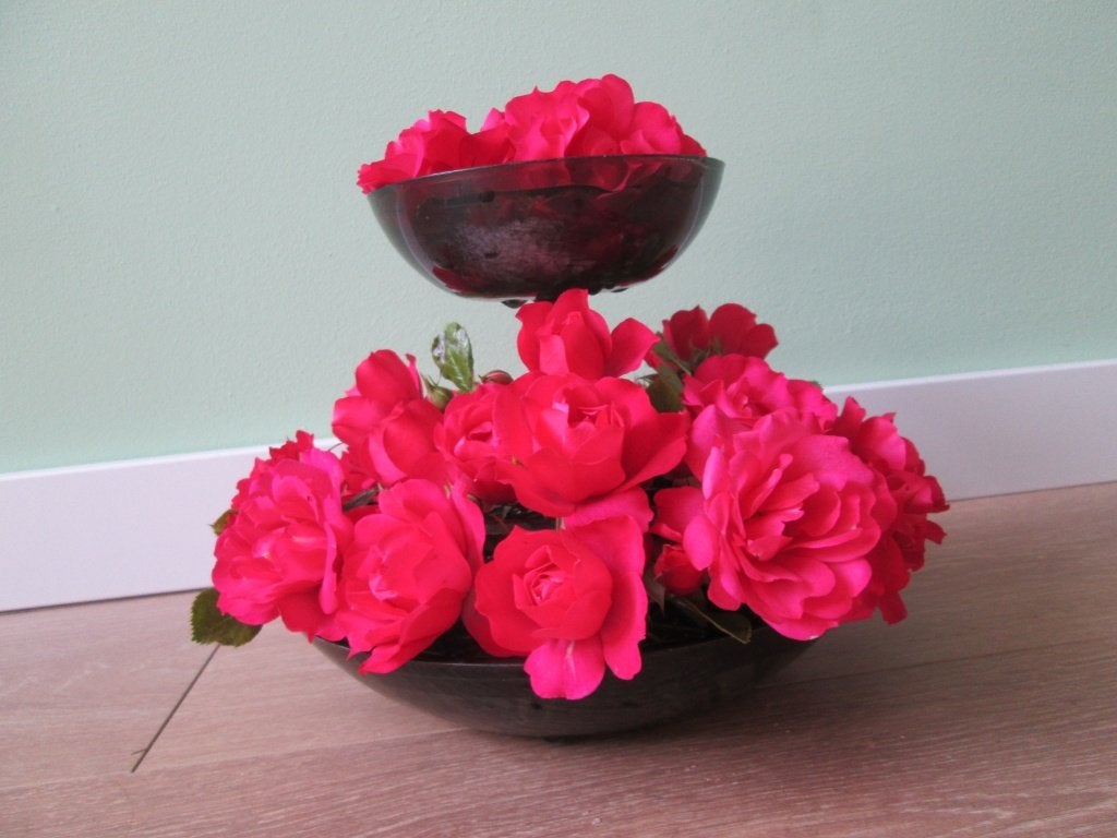 Sixties Vintage Vaas Rozensteker Schumm Plastic 17,5 cm, Ophalen of Verzenden, Huis en Inrichting