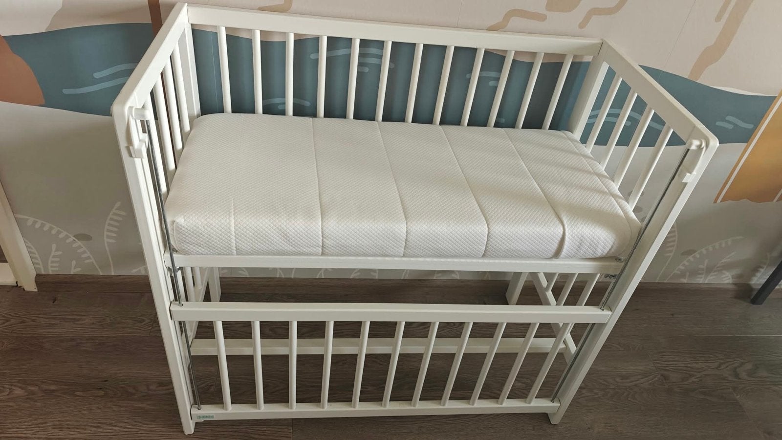 Wit ledikant met matras - Zo goed als nieuw, Ophalen, Zo goed als nieuw, Ledikant