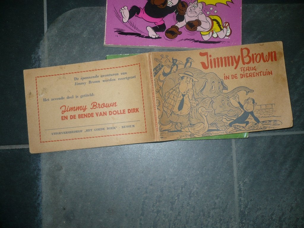 3 jimmy brown 1 hele oude 1956 eerste druk, Boeken, Stripboeken, Gelezen, Ophalen of Verzenden, Carol voges en looman, Meerdere stripboeken