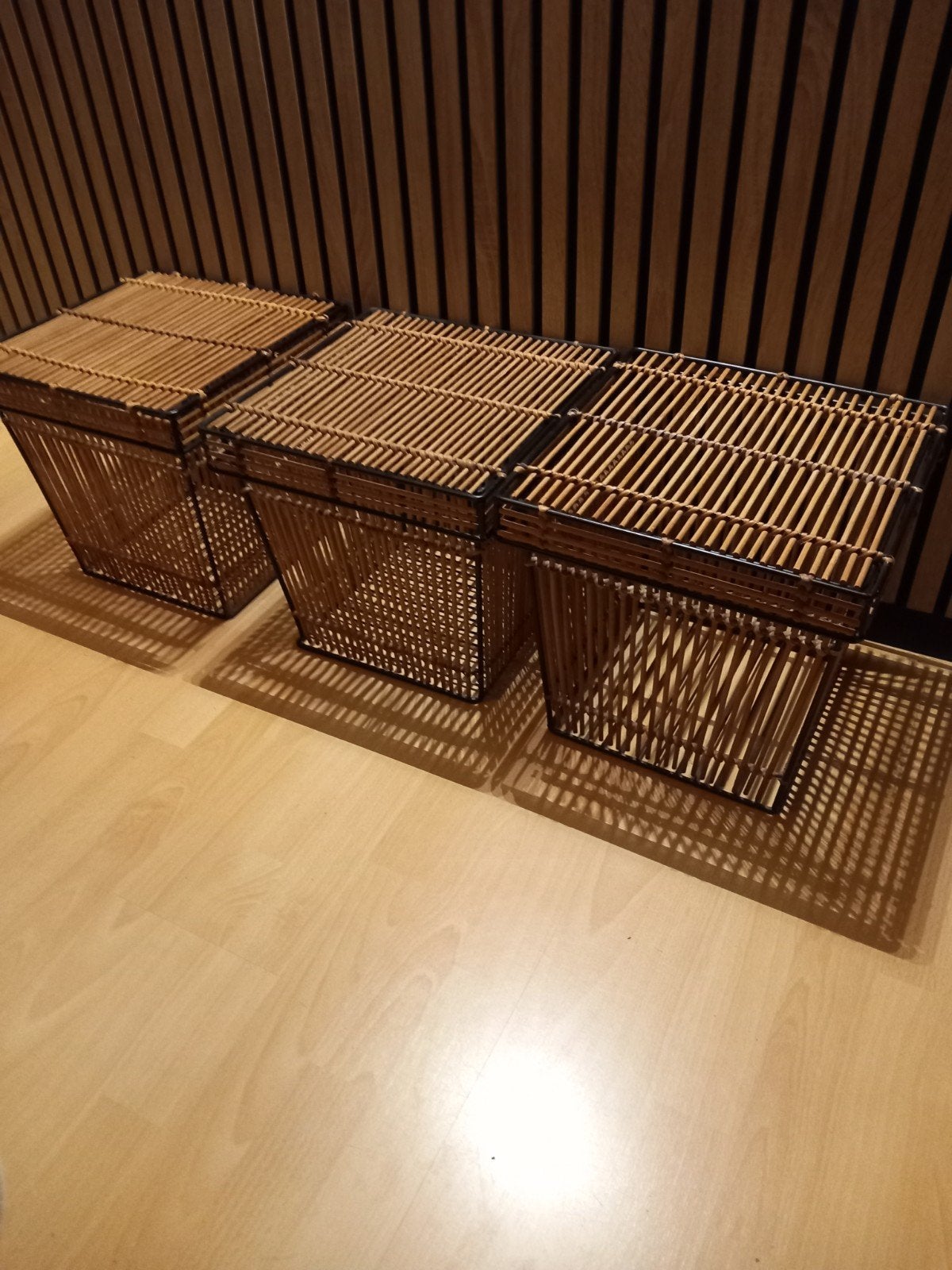 3 manden Dutch design ontworpen door Dirk van Sliedregt, Gebruikt, Ophalen of Verzenden, Natuurlijk materiaal, Modern