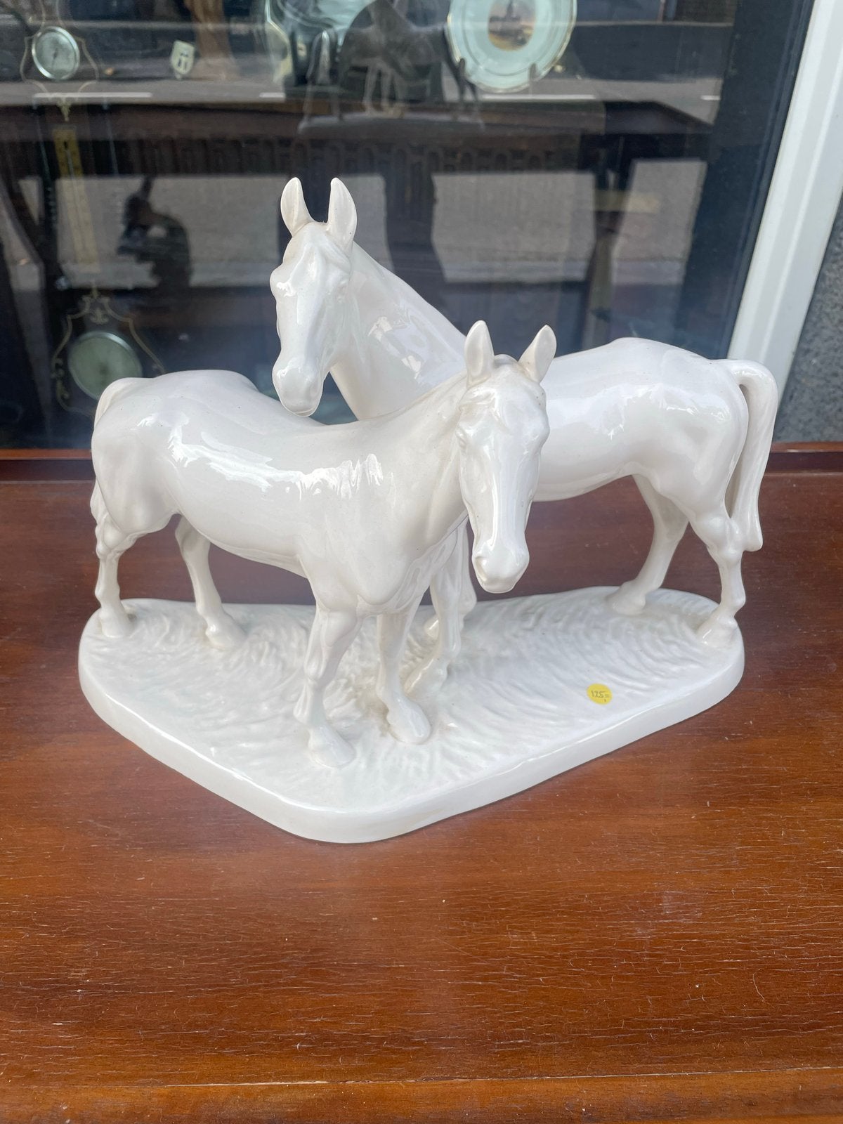 Duits Porseleinen Beeld: Twee Elegante Paarden, Antiek en Kunst, Ophalen of Verzenden