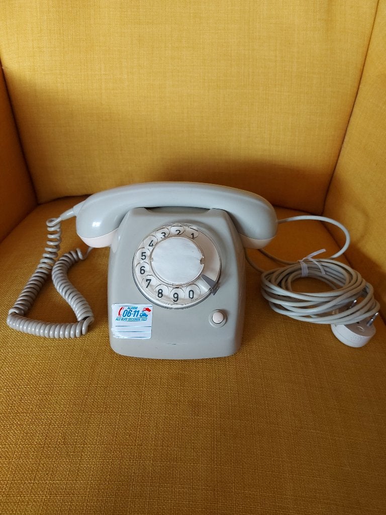 Vintage PTT T65 Draaischijf telefoon., Ophalen of Verzenden, Zo goed als nieuw, Met draaischijf