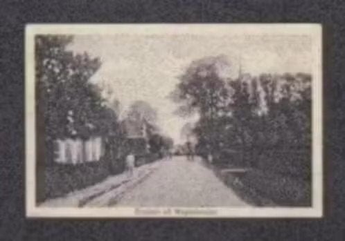 Wagenborgen Straatbeeld Kerk 1926., Verzamelen, Ansichtkaarten | Nederland, Ophalen of Verzenden, 1920 tot 1940, Gelopen, Groningen