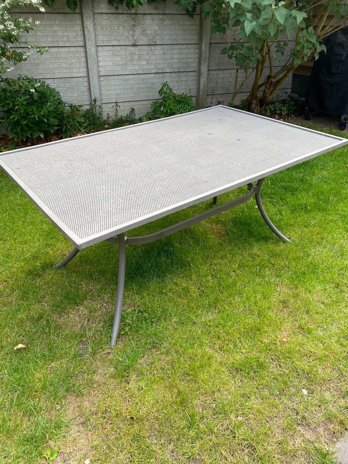 160 bij 100 cm, Tuin en Terras, Tuintafels, Ophalen, Gebruikt, Rechthoekig, Metaal