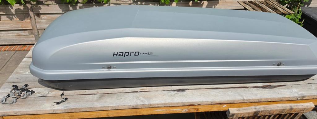 Dakkoffer Hapro Roady 450 Silver Grey, Auto diversen, Dakkoffers, Ophalen, Zo goed als nieuw