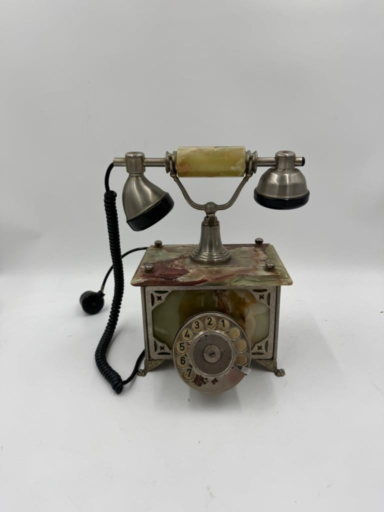 Vintage Onyx Marmeren Telefoon – Hollywood Regency, Ophalen of Verzenden