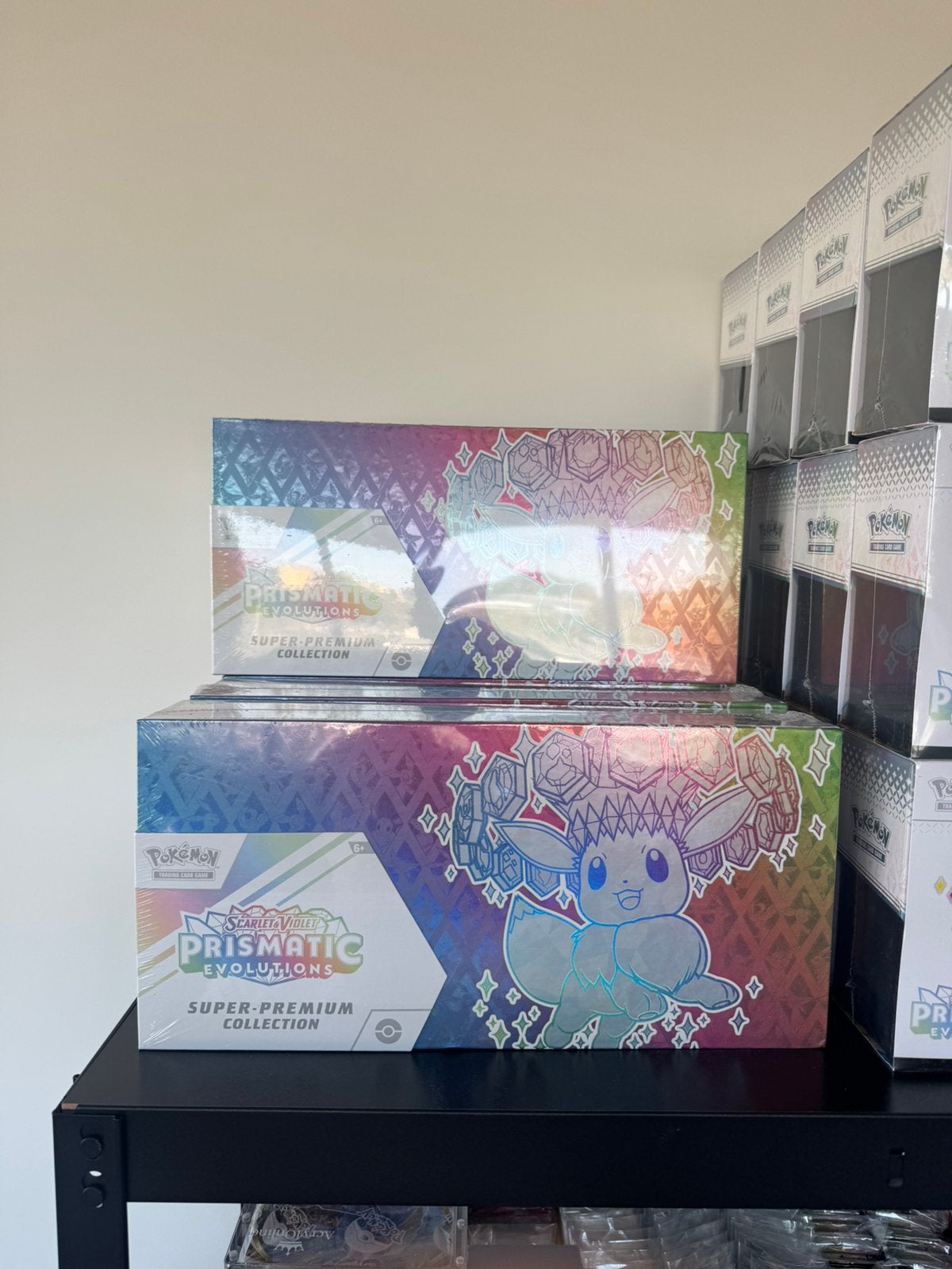 Prismatic evolutions super premium collectie ‼️BESTE PRIJS‼️, Ophalen of Verzenden, Zo goed als nieuw, Boosterbox