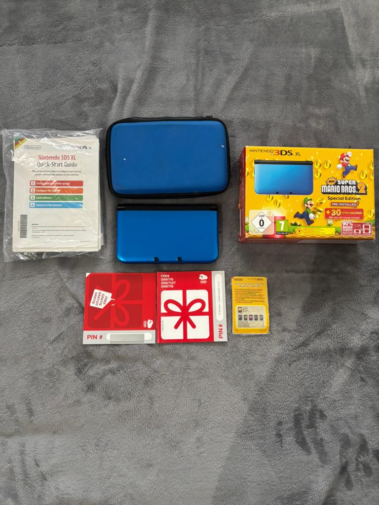 3DS XL + New Super Mario Bros. 2, Spelcomputers en Games, Ophalen of Verzenden, Zo goed als nieuw, Overige kleuren, 3DS