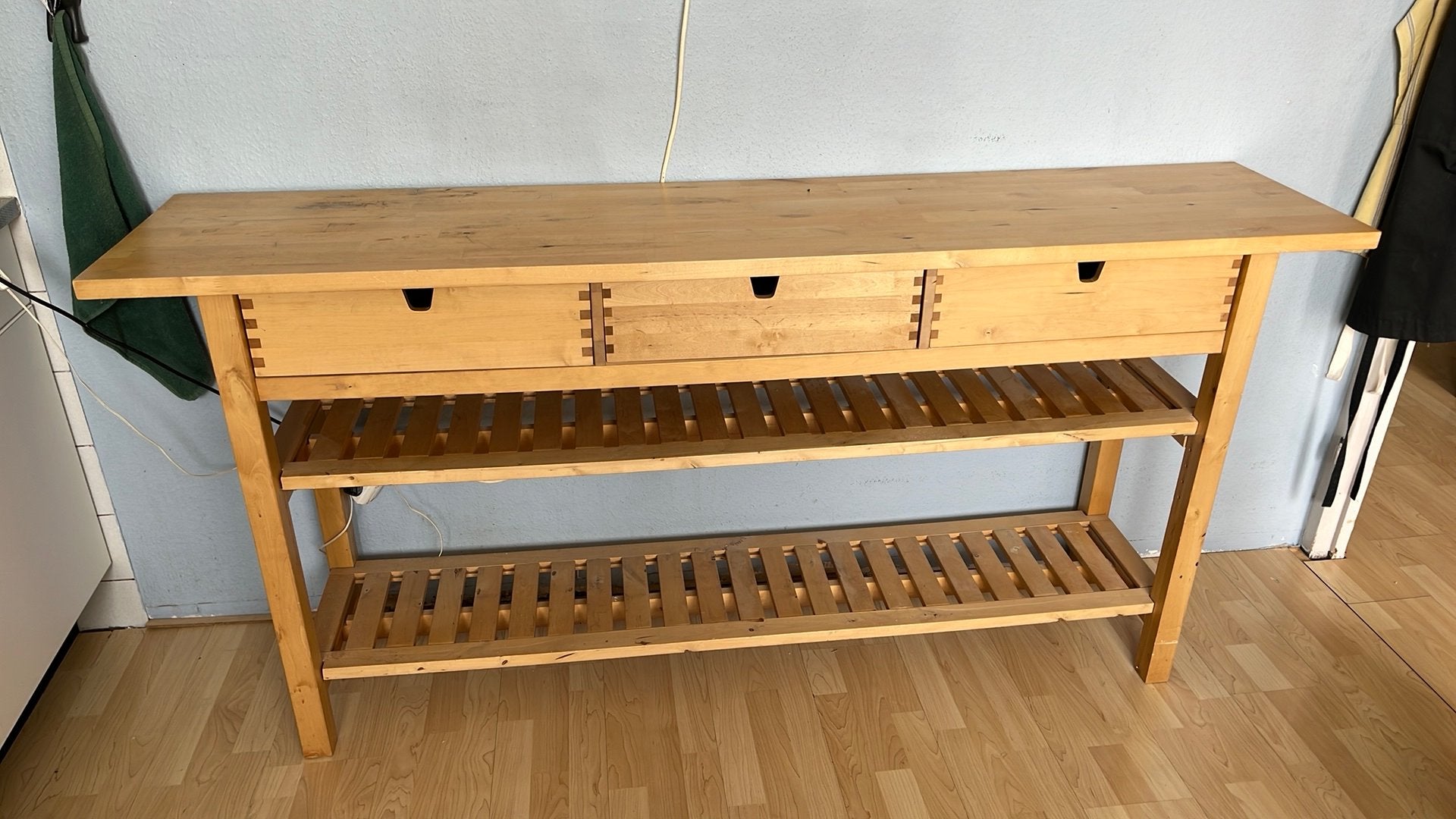 Side table hout, Ophalen, Zo goed als nieuw, 25 tot 50 cm, Rechthoekig