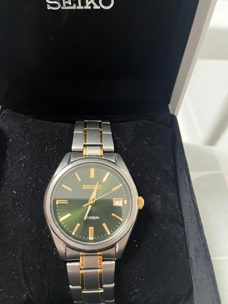 Seiko titanium 40mm, Ophalen of Verzenden, Zo goed als nieuw, Overige materialen, Seiko