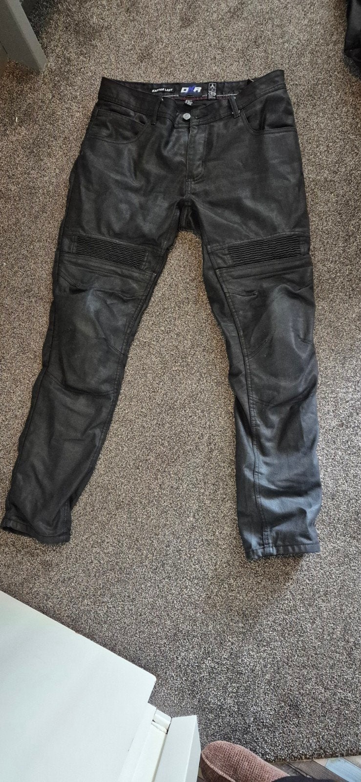 DXR KAPTOR LADY WAX Motorjeans - Slim - Zwart maat 42, Motoren, Ophalen of Verzenden, DXR, Dames, Broek | textiel