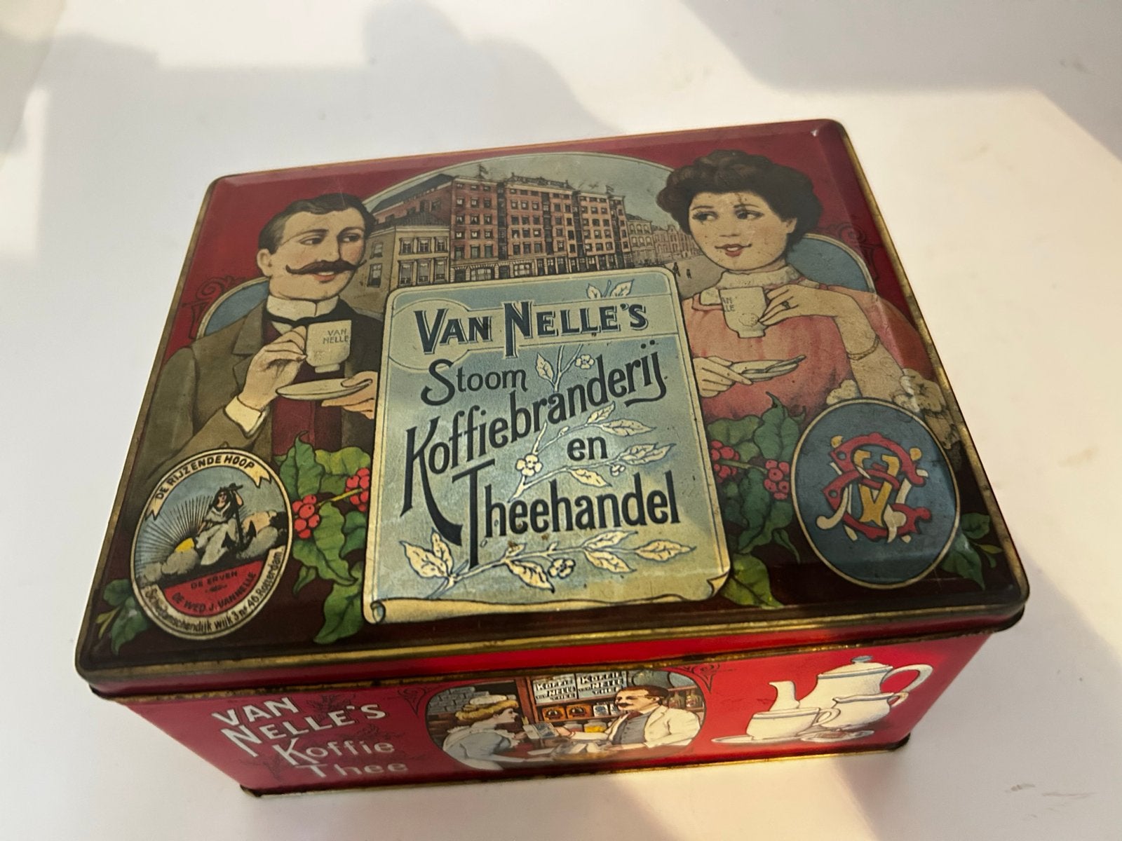 Vintage Van Nelle blik - Koffie en Theehandel, Ophalen of Verzenden, Gebruikt, Koffie, Van Nelle