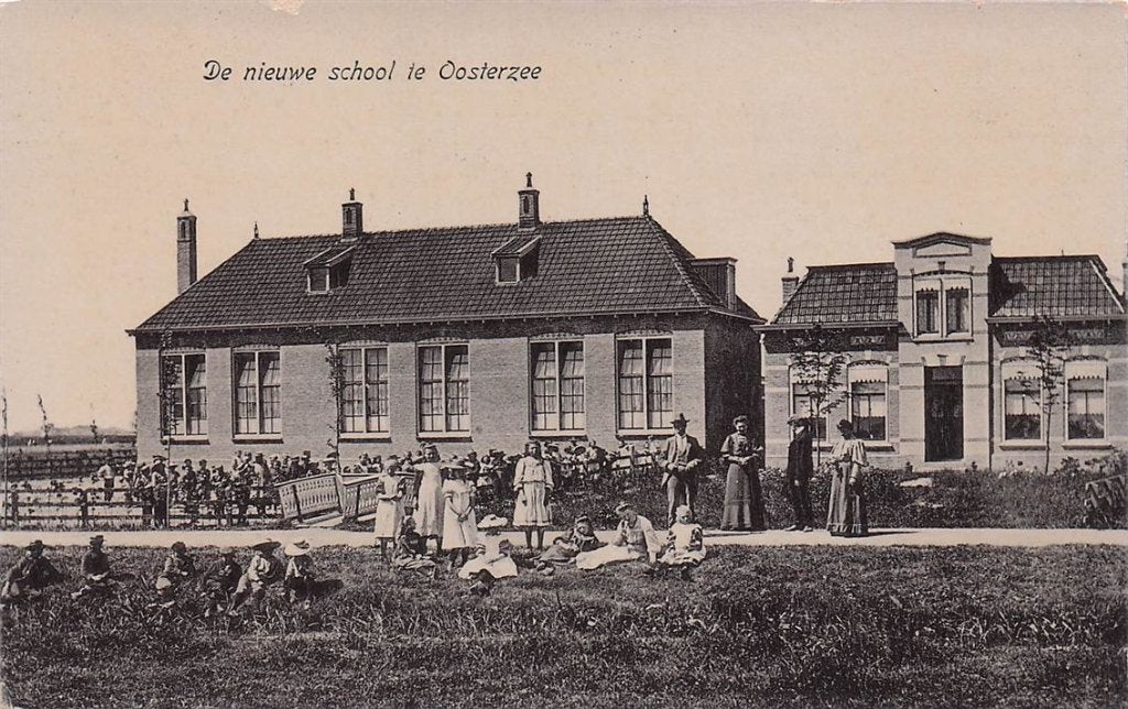 703-379-011 De Nieuwe School Te Oosterzee, Verzamelen, Verzenden, Voor 1920, Friesland