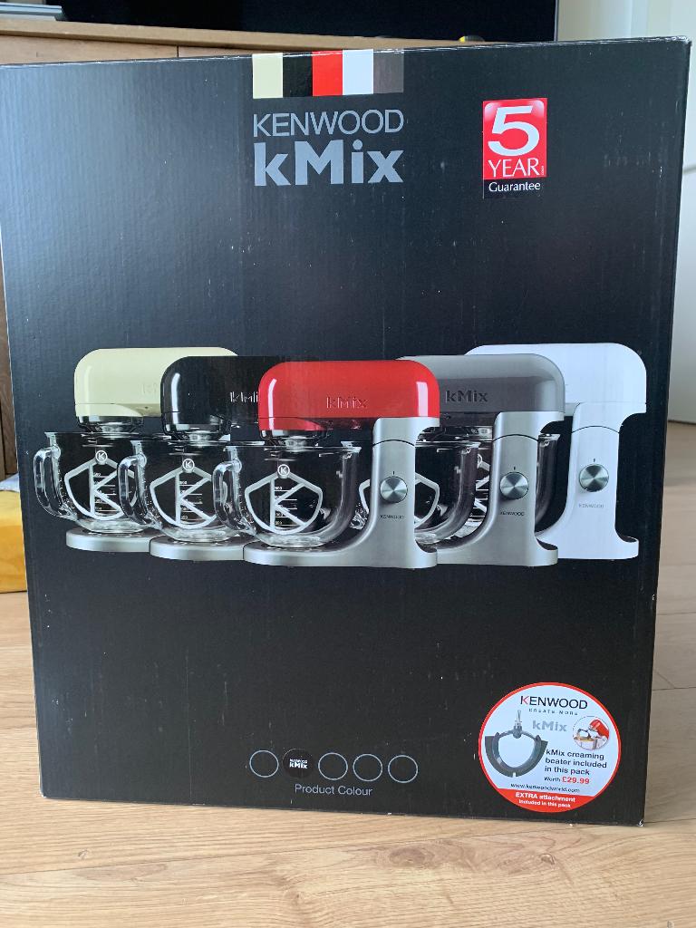 Kenwood Kmix Mixer, Witgoed en Apparatuur, Keukenmixers, 4 liter of meer, Ophalen, Zo goed als nieuw, 3 snelheden of meer