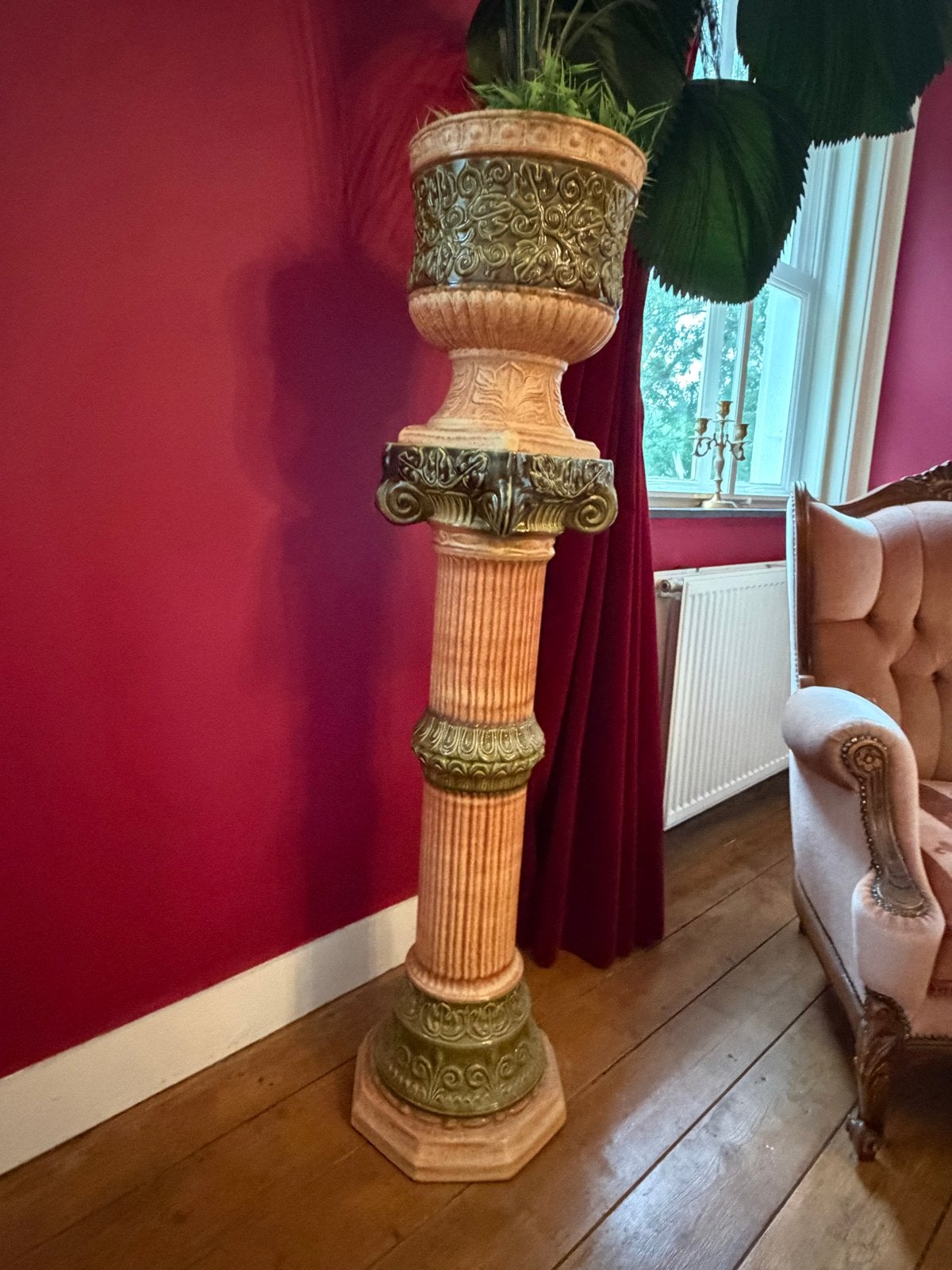 Vintage plantenstandaard / pied de stal, 3-delig, Ophalen