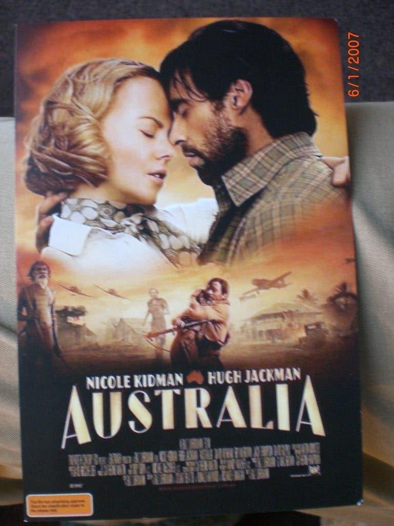 kaart Hugh Jackman Nicole Kidman in Australia, Ophalen of Verzenden, 1980 tot heden, Ongelopen, Sterren en Beroemdheden