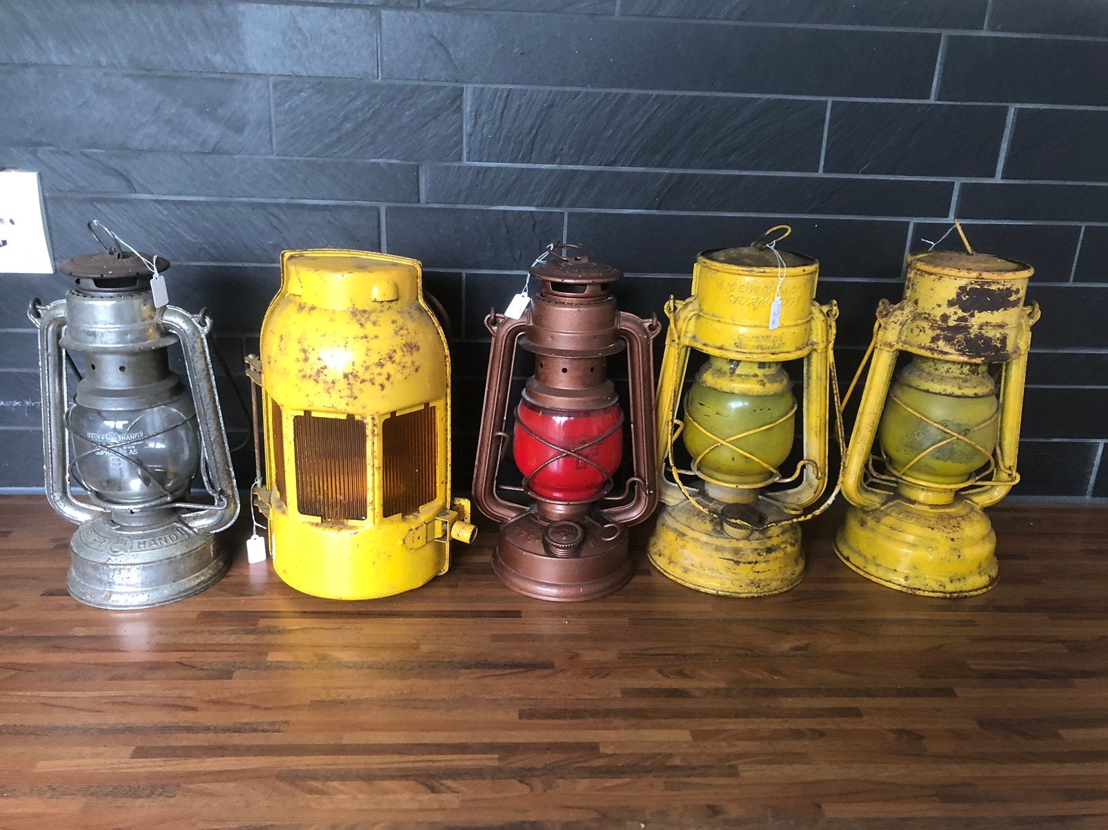 Diverse oude (petroleum) lampen., Antiek en Kunst, Antiek | Lampen, Ophalen of Verzenden