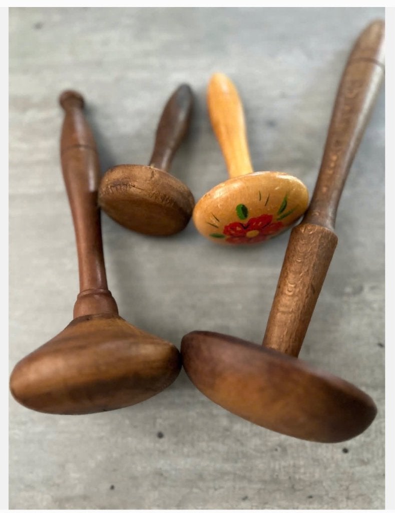4 Vintage hout stoppaddestoel sokkenstopper pr. voor 4 stuks, Ophalen of Verzenden
