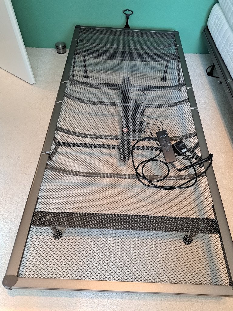 AVEK elektrisch verstelbare  bodem (2x), Ophalen, Gebruikt, 90 cm, Eenpersoons