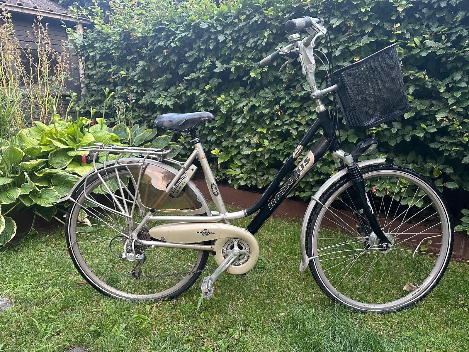 Batavus damesfiets Jakima met 7 versnellingen en mandje, Ophalen, Gebruikt, Velgrem, Versnellingen