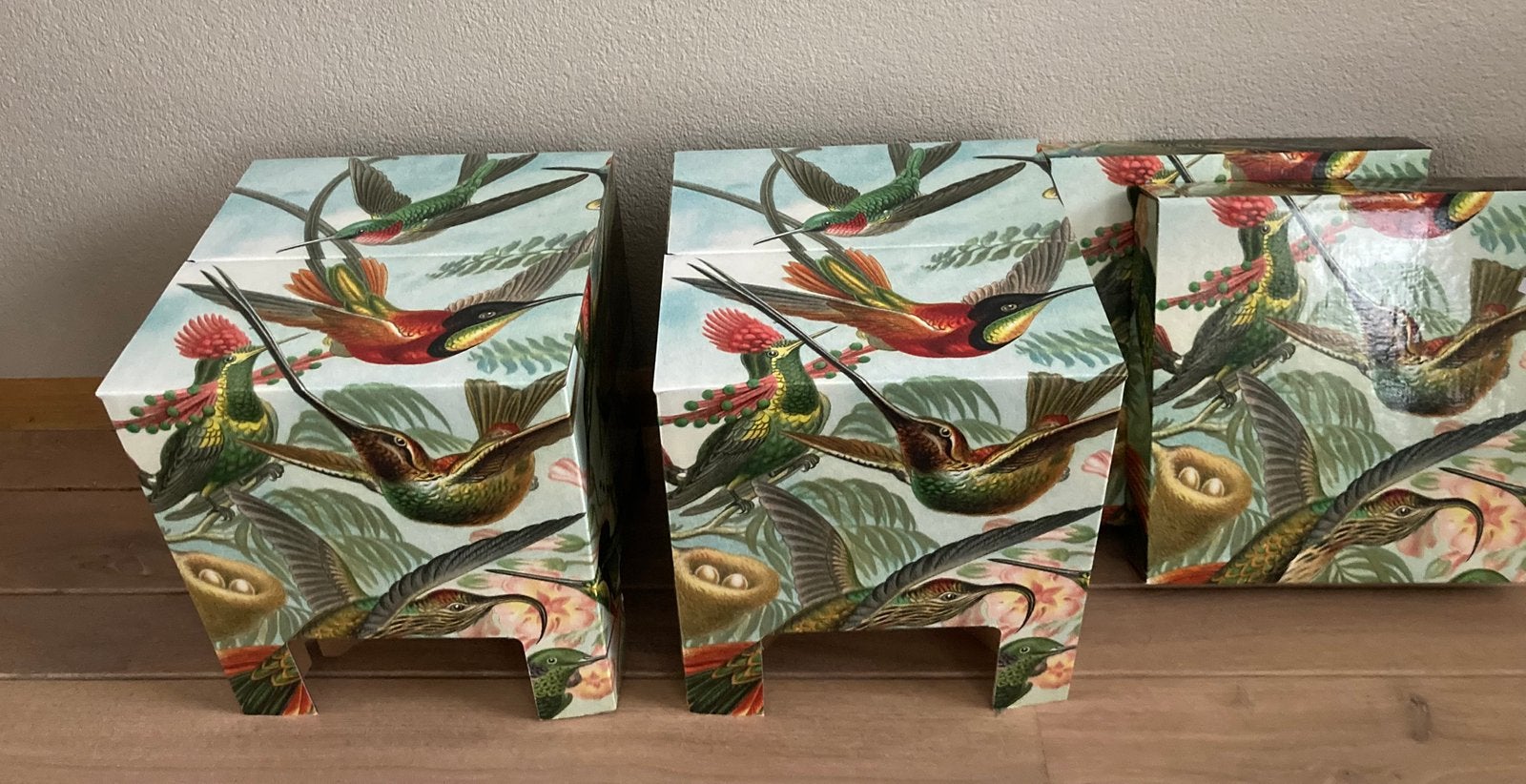 UNIEKE DUTCH DESIGN KRUKKEN MET VOGEL AFBEELDING, Ophalen of Verzenden