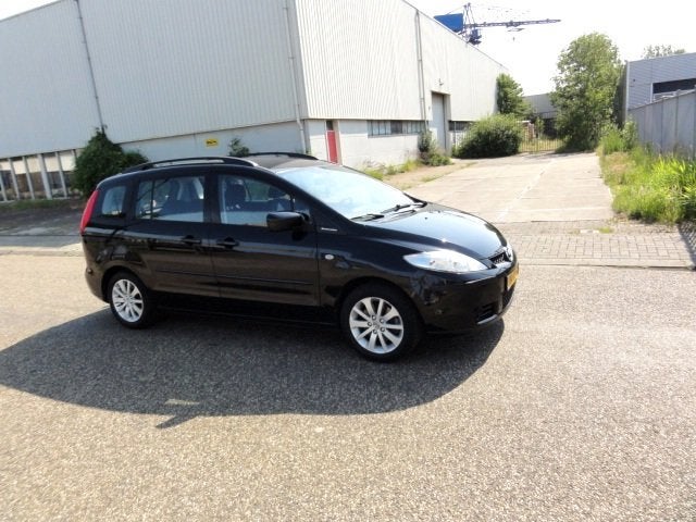 Mazda 5 _1.8 Touring 2007 NAP Airco 7 personen Apk08/07/2027, Auto's, Gebruikt, 1370 kg, 4 cilinders, Zwart