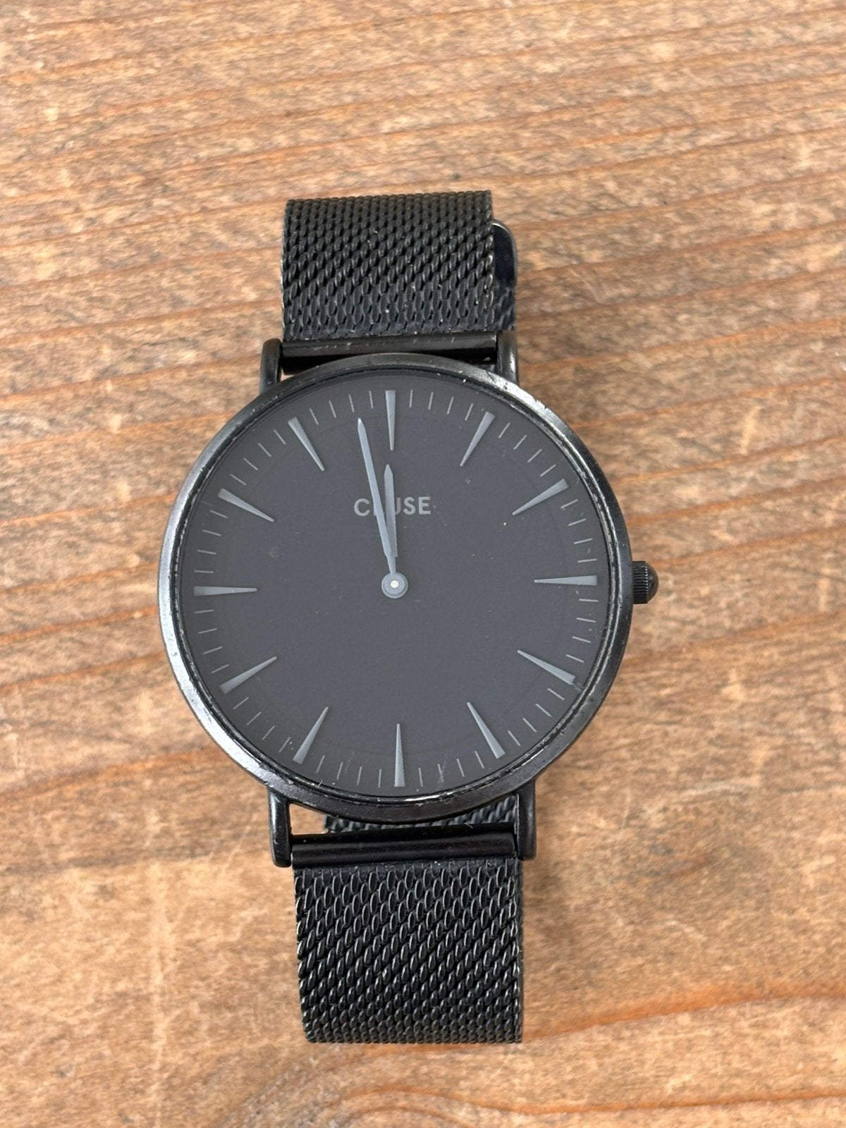 Cluse dameshorloge zwart, Sieraden, Tassen en Uiterlijk, Overige merken, Staal, Gebruikt, Staal